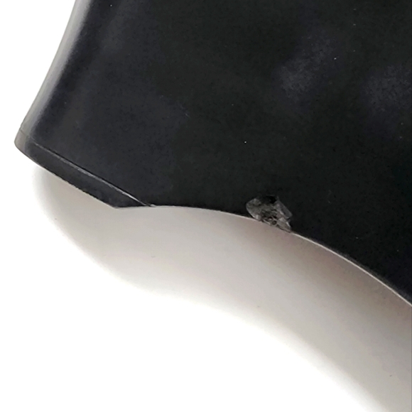 A.N.A Criss Cross Strap Black Open Toe Wedge Mule Sandals Size 9M - Picture 11 of 12